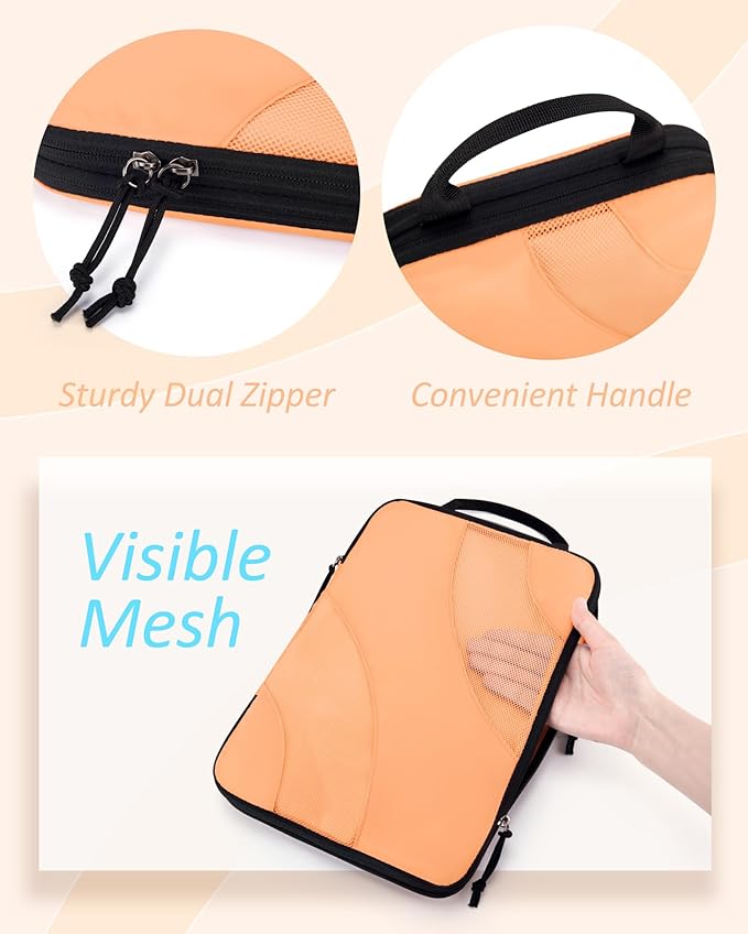 BAGSMART Compression Packing Cubes, 6 Set/4 Set/2 Set Travel Packing Cubes for Carry on Suitcases, Compression Suitcase Organ