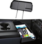 Front Center Console Organzier Headrest Tray Compatible with 2011-2025 2026 Ford F150 F250 F350 F450 F550 F650, Jump Seat Storage Container Box Armrest Table Desk Insert Accessories (Jump Seat Only)