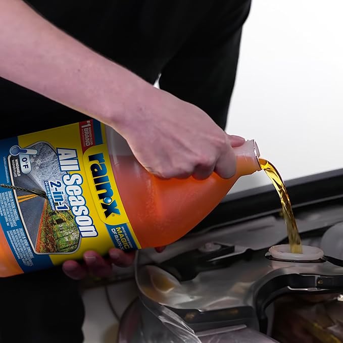 Rain-X All Season 0°F 2-in-1 De-Icer & Bug Remover Windshield Washer Fluid - 1 Gallon (Pack of 6)