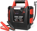 Jump Starter with Air Compressor,2000A Car Battery Jumper Starter 260 PSI Tire Inflator,6 in 1 Auto Lead-Acid Battery