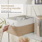 Large Storage Baskets- 15.7x11.8x8.26 inch Storage Bins for Shelves and Closet Organizing, Foldable Fabric Bin for Home Organ
