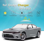 KMF 6pcs Thicken Sun Shades for Dodge Charger 2011-2023 Accessories, Full Car Window Covers Sunshade for Windshield Side Rear, UV Block Black Out Privacy for Car Camping with Storage Bag
