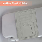 HARFINGTON 2Pcs Car Sun Visor Organizer 6.02" x 4.76" Leather Multi-Pocket Visor Card Sleeve Pocket Car Truck SUV Interior Storage Pouch for Driving License Credit Card Bill Sunglasses, Brown