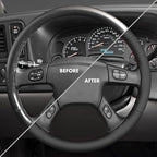 MEWANT Steering Wheel Cover for Chevy Silverado 1500/2500 / 3500 2003-2006 / Silverado 1500 2500HD 3500 Classic/Trailblazer Hand-Stitched Microfiber Leather Steering Wheel Wrap