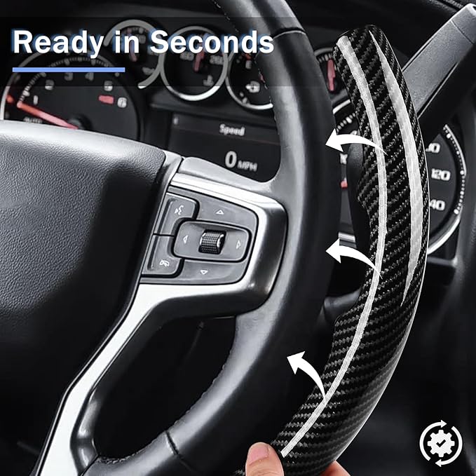 Steering Wheel Cover for Chevy Silverado 1500 2019-Present/ 2500 3500 2020-Present/Blazer 2019-Present (Gasoline Models)/ Suburban Tahoe 2021-2024, Car Steering Wheel Cover Accessories for Chevrolet