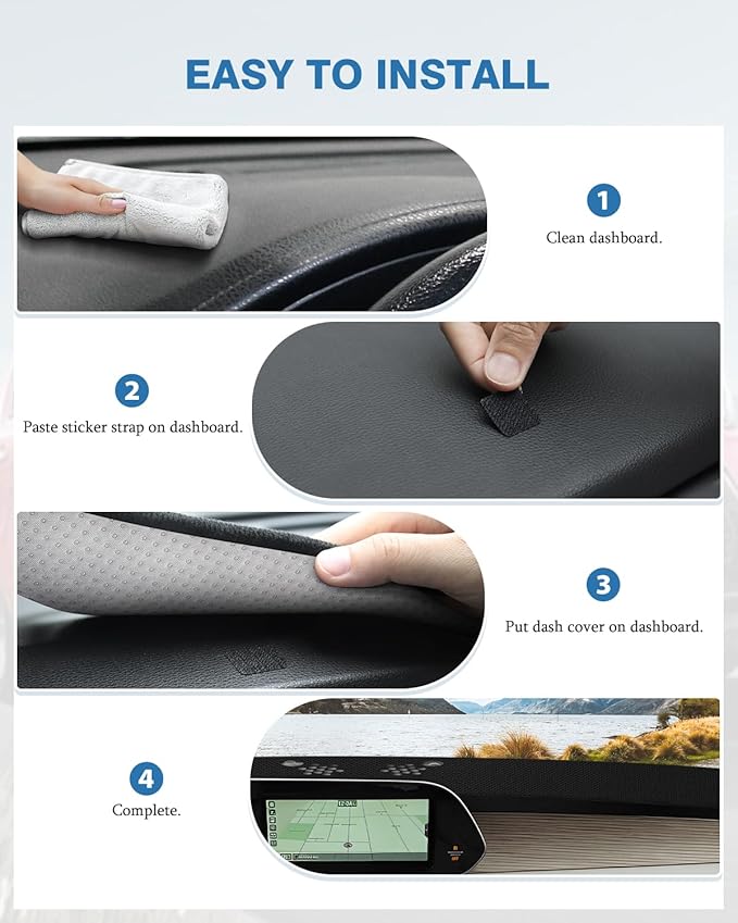 FIILINES Dash Cover for Hyundai Palisade Without HUD 2020-2025, Dashboard Cover Mat for Palisade Accessories Sunshade Nonslip