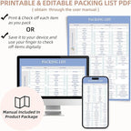 BAGAIL 6 Set Lightweight Compression Packing Cubes with Packing List, Anti-Tearing Expandable Organizer Bags for Travel, Dust
