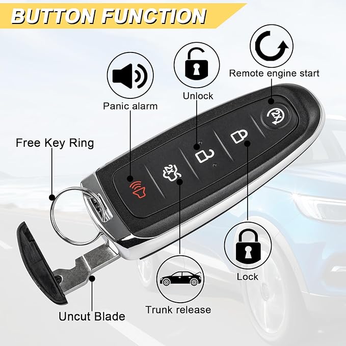 Key Fob Replacement for 2013-2019 Ford Escape/ 12-17 Focus BEV Electric/ 13-18 C-Max Energi Car Keyless Entry Remote Control,