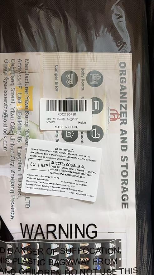 KYEVIS Over The Door Shoe Organizer Storage Fit 16-24 Pairs Hanging Shoe Rack Organiser for Closet Door, Deep Pocket Shoe Hol
