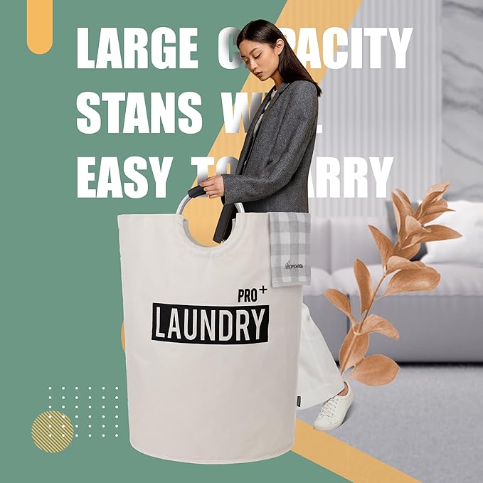 Caroeas Super Large 150L Laundry Basket Pro, Waterproof Laundry Hamper, Collapsible Laundry Basket Easy Storage, Clothes Hamp