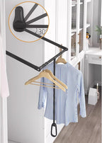 Pull Down Closet Rod for Hanging Clothes, Wardrobe Lift Rail Aluminum Alloy Organizer, Side Mounted Closet Rod for Kitchen Be