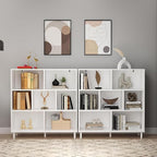 7 Cube Storage Organizer | Bookshelf with Legs|Wall Bookshelf| 3 Shelf Bookcase | -Cubic Storage Cabinet（Storing Books,Toys &