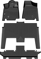 VIWIK TPE Floor Mats Custom for Dodge Grand Caravan 7 Seat 2011-2020,All Weather Car Mats Compatible for Town & Country (Stow'n Go Only) 2008-2016, Full Set Automotive Floor Mats,1st 2nd 3rd Row, 4pcs