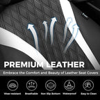 FLORICH Seat Covers, Car Seat Covers Full Set, Waterproof Leather Car Seat Protector, Front and Rear Seat Covers for Cars, Au