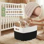 JMvicyroam Woven Blanket Basket,96L Large Storage Bin for Blankets Toys Clothes,Decorative Rope Basket for Living Room Bedroo