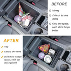 PIMCAR 2-Piece Center Console Organizer & Armrest Divider Set for 2023-2026 Honda Pilot, 2024-2026 Honda Passport/Ridgeline, Custom Fit Durable ABS Plastic Storage Tray