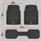 Motor Trend FlexTough Defender Floor Mats for Cars & TrunkShield Trunk Mat Set, Next-Gen Deep Dish Heavy Duty Car All Weather, Rubber Set Auto Truck Van SUV B09VYBHPDK