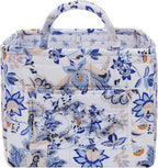 Boho Fabric Storage Basket, Large Capacity Laundry Basket, 12.2'' x 10.23'' x 10.23'' Collapsible Laundry Hamper with Easy Ca