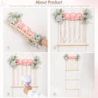 POVETIRE Headband Holder Hair Bows Organizer for Girls, Hair Accessories Display Storage Wall Hanging Decor for Baby Nursery 