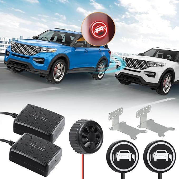 Universal Blind Spot Monitoring Assistant DC12V Car Lane Changing Warning 24Ghz Millimeter Wave Sensor Detection System