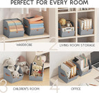 Homsorout Fabric Closet Storage Cubes - 4 Pack Square Storage Bins with Dual Handles for Clothes, Towels, Toys, Cube Storage 