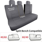 Car Seat Covers, Quilting Leather Seat Covers Full Set, Waterproof Faux Leather Automotive Seat Covers for Cars, Universal Ca