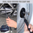 Tire Pressure Gauge Heavy Duty Dual Head Truck Tire Gauge Solid Brass Body Black Painting, Aluminum Slide, with Hook, Range 10-150psi for Bike Car SUV Vehicle Tester 2PCS