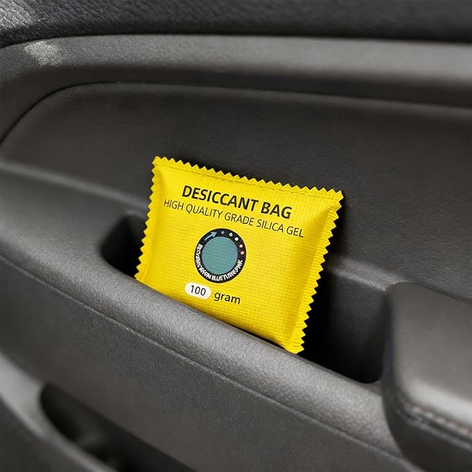 Portable Car Moisture Absorber, Silica Gel Dehumidifier Packs, Compact Fast Reactivating Design for Humidity Control, Leak Pr