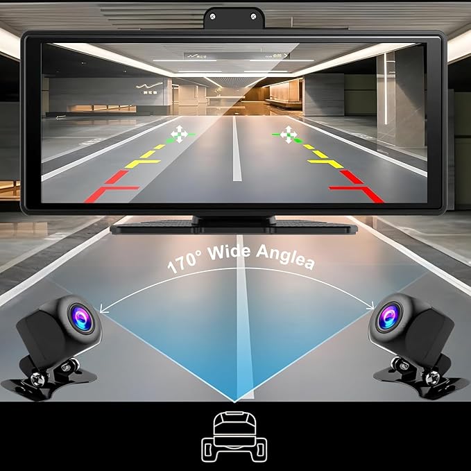 Carplay Screen for Car,10.26" HD IPS Wireless Portable car Stereo for Apple Carplay&Android Auto,Car Audio Receivers with 4K 