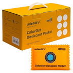 wisedry 100g [20 Packs] Rechargeable Desiccant Packs for Storage, Color Indicating Silica Gel Desiccant Packets, Reusable
