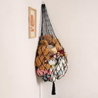 Amdermi Stuffed Animal Hammock Corner Hanging Net for Stuffy Animal Storage Macrame Toy Display Plushie Toy Holder-Perfect fo