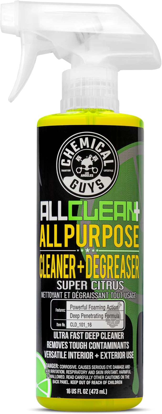 Chemical Guys CLD_101_16 All Clean+ Citrus Based All Purpose Super Cleaner, Safe for Cars, Trucks, SUVs, Motorcycles, RVs & M