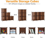 AWTATOS Cube Storage Organizer, Storage Cubes Shelves Bookshelf, 6 Cube Closet Organizers and Storage, DIY Stackable Plastic 