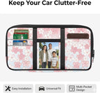 Sun Visor Organizer for Trucks,Cherry Blossom Design Scratch-Resistant Car Sun Visor Storage Bag Auto Sunshade Organizer Bag with Zipper