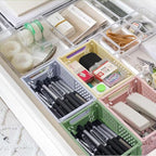 Xhwykzz 4 Pack Pastel Crates for Storage, Plastic Folding Basket, Colorful Small Storage Containers for Bedroom Office Classr