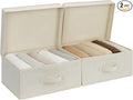 StorageWorks Closet Storage Bin with Lids, Decorative Storage Boxes with Handle, Fabric Storage Bins for Clothes, 15" x11¼x 6
