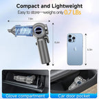 Handheld Car Vacuum Portable Cordless（Equipped with a one-Touch Window Breaker and Seatbelt Cutter ） Car Vacuum Cleaner with 