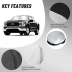 D-Lumina Windshield Sun Shade for Fo-rd F-150 2021-2025 F150 Crew Cab 4 Door Accessories, Front and Side Window Shades Sun Visor Protector Block UV Rays, Foldable 2 Layers 210T Material Pack of 5