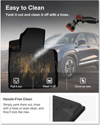 KIWI MASTER Floor Mats for 2019 2020 Hyundai Santa Fe, Custom Fit All Weather Car Mats, Heavy Duty TPE Floor Liners, Front & Rear 2 Row, Black