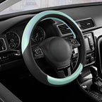 Road Comforts Steering Wheel Cover – Breathable Leather Steering Wheel Cover, Anti-Slip Grip, Universal Fit 14.5” to 15”, Hea