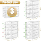 Acrylic 3 Pack Desk Organizers and Accessories, Makeup Organizer Storage With 15 Drawers, Desk Organizers, Dustproof Drawer O