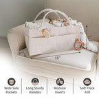PUTSKA Baby Diaper Caddy Organizer - Nursery Storage Basket for Diaper Station, Baby Basket Shower List and Registry Gift Mus