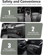 Universal Fit Car Gap Filler, Premium Leather Front Seat Gap Filler Organizer Center Console Seat Side Essentials Organizer with Card Slots, Easy Access to Phone, Sunglasses, Key for Car, SUV Truck