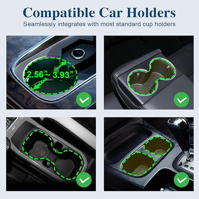 Car Cup Holder Expander, Cup Holder Extender Adapter with Expandable Arm and Adjustable Base, Compatible with Yeti Ramblers, 
