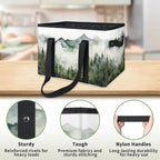 Reusable Grocery Bags Heavy Duty Shopping Bags Foldable Large Tote Bags with Long Handles & Hard Bottom
