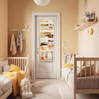 Door Hanging Storage Organizer,with 3 Bins 1 Movable Baby Diaper Caddy,1 Large capacity diaper stacking storage Organizer,10 