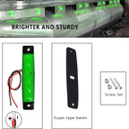 20 Pcs Rock Lights Green Strip Lights Wheel Fender Well Underglow Led Lights for Cars Exterior Side Marker for Truck Golf Cart Wrangler RV RV SUV Offroad