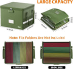ENGPOW 5200°F File Box Fireproof Document Box with Lock,Heat Insulated Collapsible File Storage Organizer Box with Handle,Por