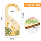 R HORSE 8Pcs Safari Baby Closet Dividers, Double Sided Nursery Hanger Dividers Wood Baby Closet Size Organizers for Boy Girl 