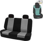 FH Group Automotive Rear Car Seat Covers for SUV, Trucks, Sedan and More - Universal Fit Front High Back & Rear Solid Bench D